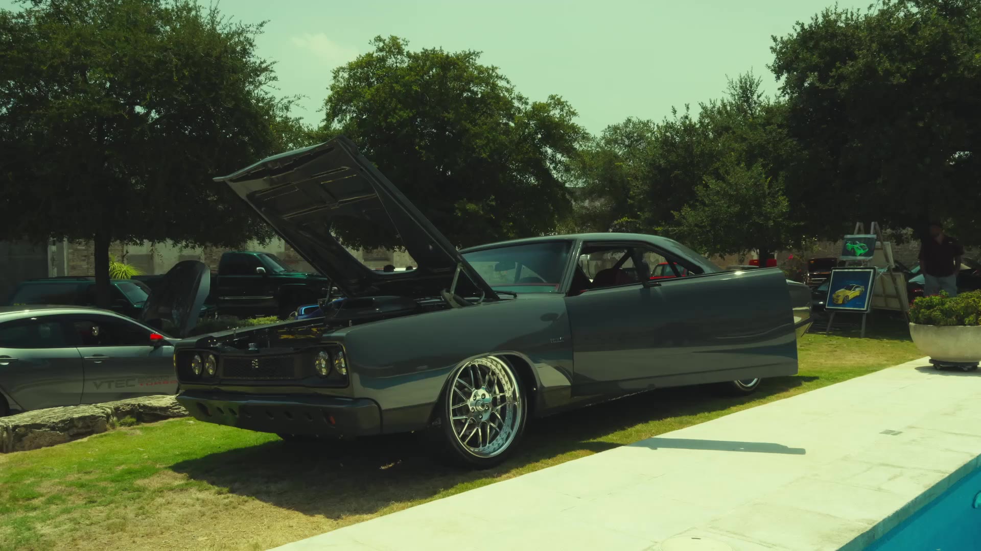Muscle car en exhibición
